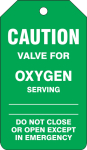 Accuform TDM660CTM Caution Safety Tag: Valve for Oxygen (0)