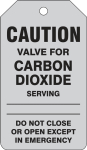 Accuform TDM670CTM Caution Safety Tag: Valve for Carbon Dioxide (0)