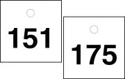 Accuform TDY246BU Accu-Ply Safety Tags Numbered Engraved Tags (10)