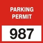 Accuform TNL305GNH 3" x 3" Cling Labels: Parking Permit (1)