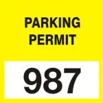 Accuform TNL305GNH 3" x 3" Cling Labels: Parking Permit (11)