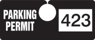 Accuform TNT423BKH 2" x 4-3/4" Horizontal Hanging Parking Tag: Parking Permit with Unique Number Black Series 700-799 (0)