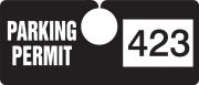 Accuform TNT423YLJ 2" x 4-3/4" Horizontal Hanging Parking Tag: Parking Permit with Unique Number Yellow Series 800-899 (1)
