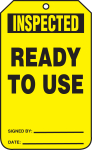 Accuform TRS240PTM Equipment Status Safety Tag: Inspected- Ready to Use (0)