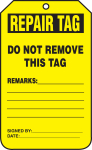 Accuform TRS246PTP Equipment Status Safety Tag: Repair Tag (0)