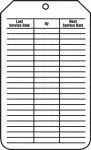 Accuform TRS319CTP Equipment Status Safety Tag: Service Record (1)
