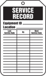 Accuform TRS319CTP Equipment Status Safety Tag: Service Record (0)