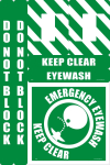 Accuform WFK01 Walk-On Floor Marking Kit - Emergency Eyewash Keep Clear (0)