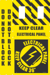 Accuform WFK05 Walk-On Floor Marking Kit - Electrical Panel Keep Clear 36" (0)