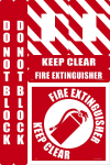 Accuform WFK07 Walk-On Floor Marking Kit - Fire Extinguisher Keep Clear (0)