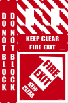 Accuform WFK08 Walk-On Floor Marking Kit - Fire Exit Keep Clear (0)
