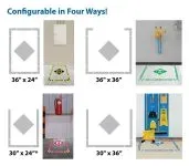 Accuform WFK10 Walk-On Floor Marking Kit - Red Tag Holding Area (1)