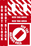 Accuform WFK10 Walk-On Floor Marking Kit - Red Tag Holding Area (0)