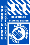 Accuform WFK11 Walk-On Floor Marking Kit - Cleaning Station Keep Clear (0)