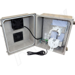 Altelix NF14VFA1C-STK2-UBQ2 NF Series Fiberglass Weatherproof Starlink / Ubiquiti UAP-AC-M Access Point Enclosure with Cooling Fan 120 VAC Outlets (1)