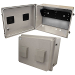 Altelix NF162012VP-RV2U NF Series 16x20x12 Fiberglass Weatherproof Vented NEMA Enclosure with 19" Wide 2U Vertical Rack Frame (1)