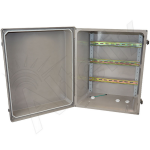 Altelix NF201612-DIN 20x16x12 Industrial DIN Rail Fiberglass Enclosure NEMA 4X IP66 with Cable Glands Installed (2)