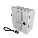Altelix NFC121006VFA1C-85 NFC Series 12x10x6 Vented Fiberglass Weatherproof NEMA Enclosure with 120 VAC Outlets Power Cord & 85F Turn-On Cooling Fan (0)
