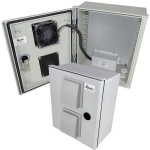 Altelix NFC121006VFA1 NFC Series 12x10x6 Vented Fiberglass Weatherproof NEMA Enclosure with Cooling Fan & 120 VAC Outlets (1)