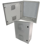 Altelix NFC242009VP NFC Series 24x20x9 Vented Fiberglass Weatherproof NEMA Enclosure with Blank Steel Equipment Mounting Plate (1)