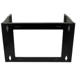 Altelix NHBS-RACK-6U Threaded 19" 6U Adjustable Depth 9.5" to 15.5" Open Frame Wall Mount Equipment Rack - 75lbs Capacity (1)
