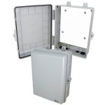 Altelix NP120905M NP Series 12x9x5 IP66 NEMA 4X PC+ABS RF Transparent Outdoor WiFi Enclosure with No-Drill PVC Equipment Mounting Plate (1)