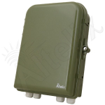 Altelix NP131004G-PKIT NP Series OD Green 13x10x4 Pole Mount IP66 NEMA 4X PC+ABS Weatherproof Utility Box with Hinged Door (0)