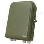 Altelix NP131004GP NP Series OD Green 13x10x4 IP66 NEMA 4X PC+ABS Weatherproof Utility Box with Hinged Door & Aluminum Mounting Plate (0)