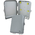 Altelix NP131004 NP Series Gray 13x10x4 IP66 NEMA 4X PC+ABS Weatherproof Utility Box with Hinged Door (1)