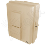 Altelix NP141105TVAU NP Series Light Ivory 14x11x5 Polycarbonate + ABS Vented Weatherproof NEMA Enclosure with 100-240 VAC Universal Power Outlet (0)