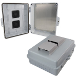 Altelix NP141105VP NP Series Gray 14x11x5 Polycarbonate + ABS Vented Weatherproof NEMA Enclosure with Aluminum Mounting Plate (1)