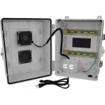 Altelix NP141109VFA1C-DIN 14x11x9 Polycarbonate + ABS Vented DIN Rail Enclosure with Cooling Fan 120 VAC Outlets & Power Cord (1)