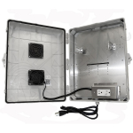 Altelix NP17AVGY-WIM1 NP Series Enclosure for WiiM Amp and WiiM Amp Pro Streaming Amplifier with Cooling Fan 120VAC Outlets and Power Cord (1)