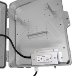 Altelix NP17AVGY-2SA NP Series Enclosure for SONOS AMP Amazon Echo Link Amp Bluesound Powernode WiiM Pro with Universal Mounting System and USB Ports (1)