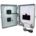 Altelix NP17GYVFA1C-NTG2 NP Series Weatherproof Enclosure for Netgear AC1200 Dual Band Access Point WAC104 with Cooling Fan 120VAC Outlets (1)