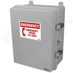 Altelix TBP14-1 14x11x5 Weatherproof Emergency Phone Call Box for Slim-Line Phones with Emergency Phone Label (0)