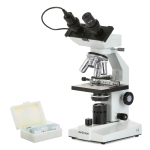AmScope B100-MS-PB10-E1 B100 Series Binocular Compound Microscope 40X-1000X Magnification w/ LED Ligh, Mechanical Stage and 1MP Camera and Slide Kit (1)
