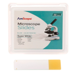 AmScope BS-FSIL50-Y 50pc Blank Silane Slides with Single Frosted, Yellow-Coated Side (1)