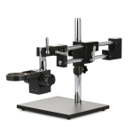 AmScope DAB Double Arm Boom Stand for Stereo Microscopes - Steel Arms, Tube Mount, 76mm Focus Block (0)