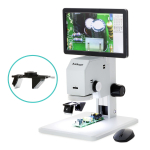 AmScope DM745-HDM11-3DR DM745 Series 3D Digital Microscope for Industrial Inspection w/ 0.7X-4.5X Magnification, 11.6" HD Screen and 3D Rotary Viewer (0)