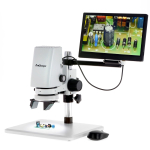 AmScope DM750-2MP-HDM11-3DR DM750 Series Zoom Tabletop Video Inspection Digital Microscope System 0.7X-5X on Pillar Stand w/ 11.6" Monitor + 3D Viewer (0)