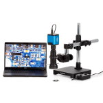 AmScope H800-SAB-96S-HD2 H800 Series Zoom Inspection Monocular Stereo Microscope 0.7X-5X on Single-Arm Boom-Stand w/ LED Ring Light and 1080P HDMI C-mount Camera (9)