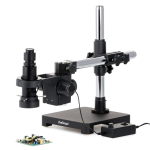 AmScope H800-SAB-96S-HD2 H800 Series Zoom Inspection Monocular Stereo Microscope 0.7X-5X on Single-Arm Boom-Stand w/ LED Ring Light and 1080P HDMI C-mount Camera (5)