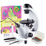 AmScope IN50C-BKI-PSIB-E IQCrew 40X-500X Inverted Microscope w/ Digital Camera, Kid's Friendly Software and Introductory Insect Exploration Kit (0)
