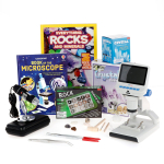 AmScope KVB-GEM-140-EXP Kid's Natural Gemstone Explorer Series Set 1080P HD Portable LCD Digital Color Microscope, Natural Gemstone Activity Set (0)