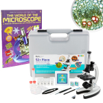 AmScope M30-ABS-KT2-W-WM IQCrew 1200X Magnification 52-pcs Kids Beginner Compound Microscope Kit w/ Slides, LED Light, Storage Box and Book (0)