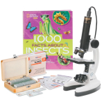 AmScope M40-BKI-PSI IQCrew Premium 85+ pc 120X-1200X Compound Microscope and Camera Kit w/Kid's Friendly Software and Insect Exploration Kit (0)