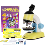 AmScope M44-KT IQCrew 100X-1200X Magnification Kid's Compound Microscope Kit w/Dual LED Illuminators, Disc Condenser, Rotating Head, and Accessory Kit (1)