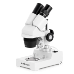 AmScope SE303R-PY-E3 SE303 Series Compact Multi-Lens Binocular Stereo Microscope 10X-45X w/ 3MP Digital Eyepiece Camera, Angled Head, Metal Pillar Standard Top Lighting (0)