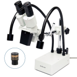 AmScope SE420-2L-E2 20X Binocular Stereo Boom Microscope w/2MP Digital Eyepiece (1)